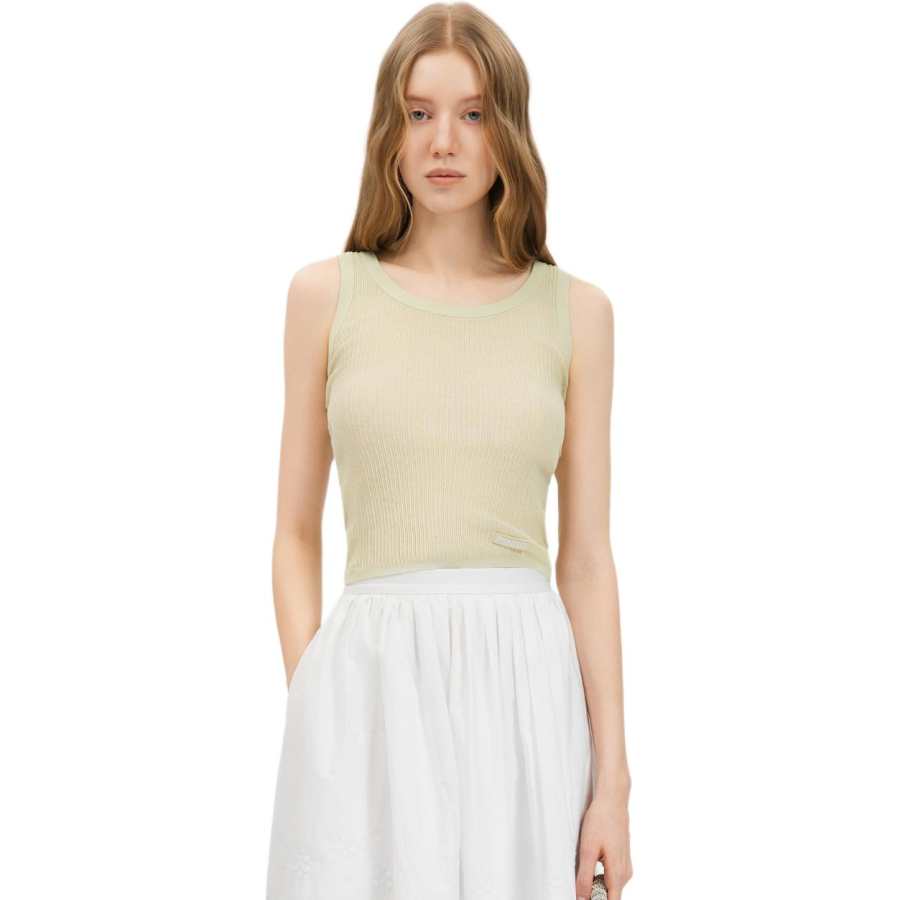PINKO Tank Tops Women's Green Thin Nipped In Waist