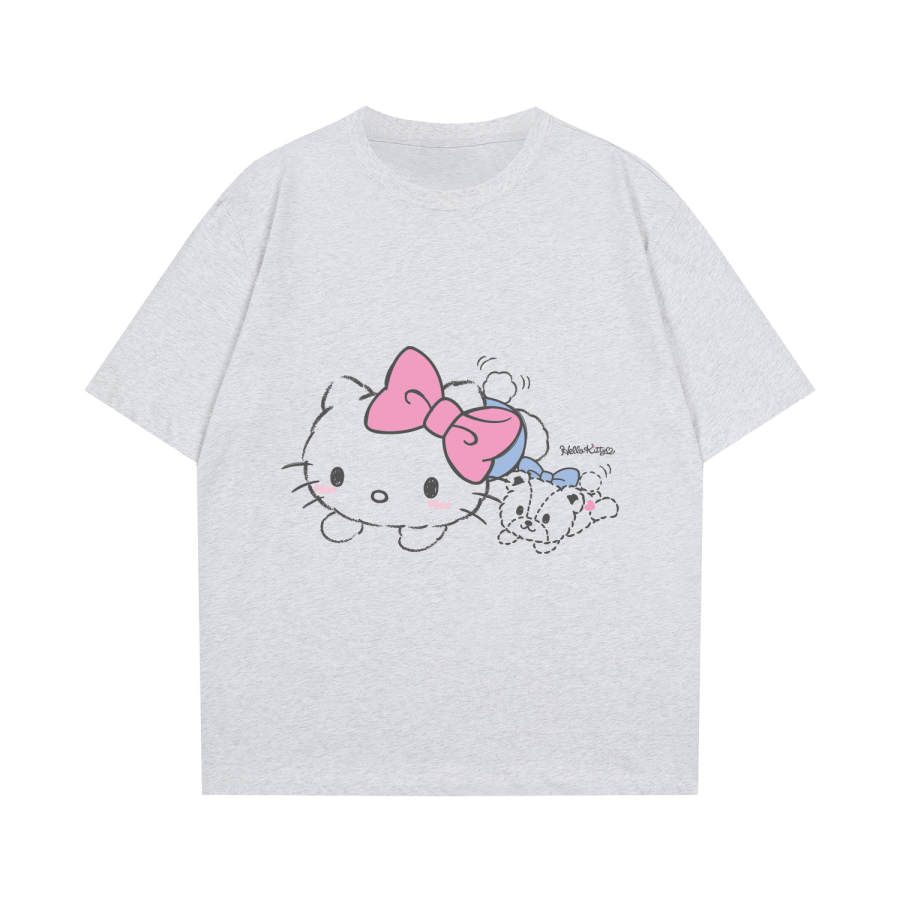 Sanrio x Hello Kitty Hello Kitty Summer Drop Shoulder Sleeve T Shirt Women's