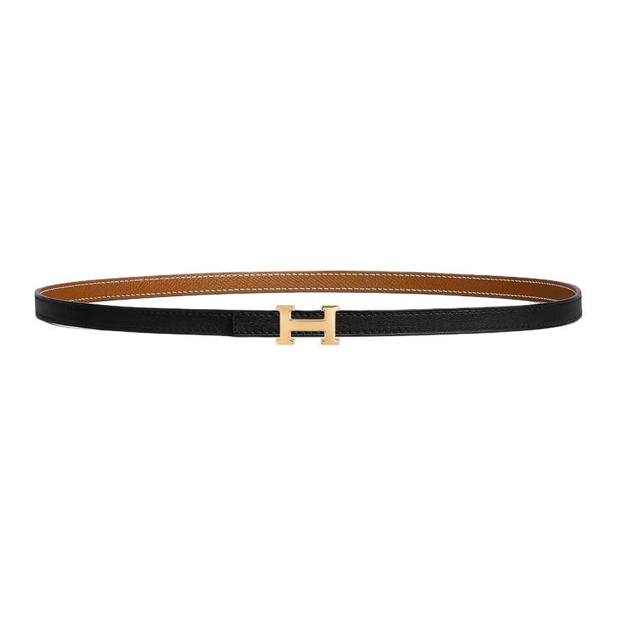 HERMES HERMES Mini Calfskin Leather Belts Women's Width 1cm