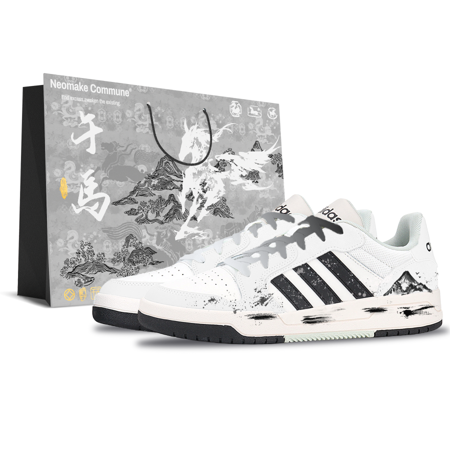 Adidas Adidas Slip Resistant Abrasion Resistant Low top Skateboard Shoes Unisex Black White