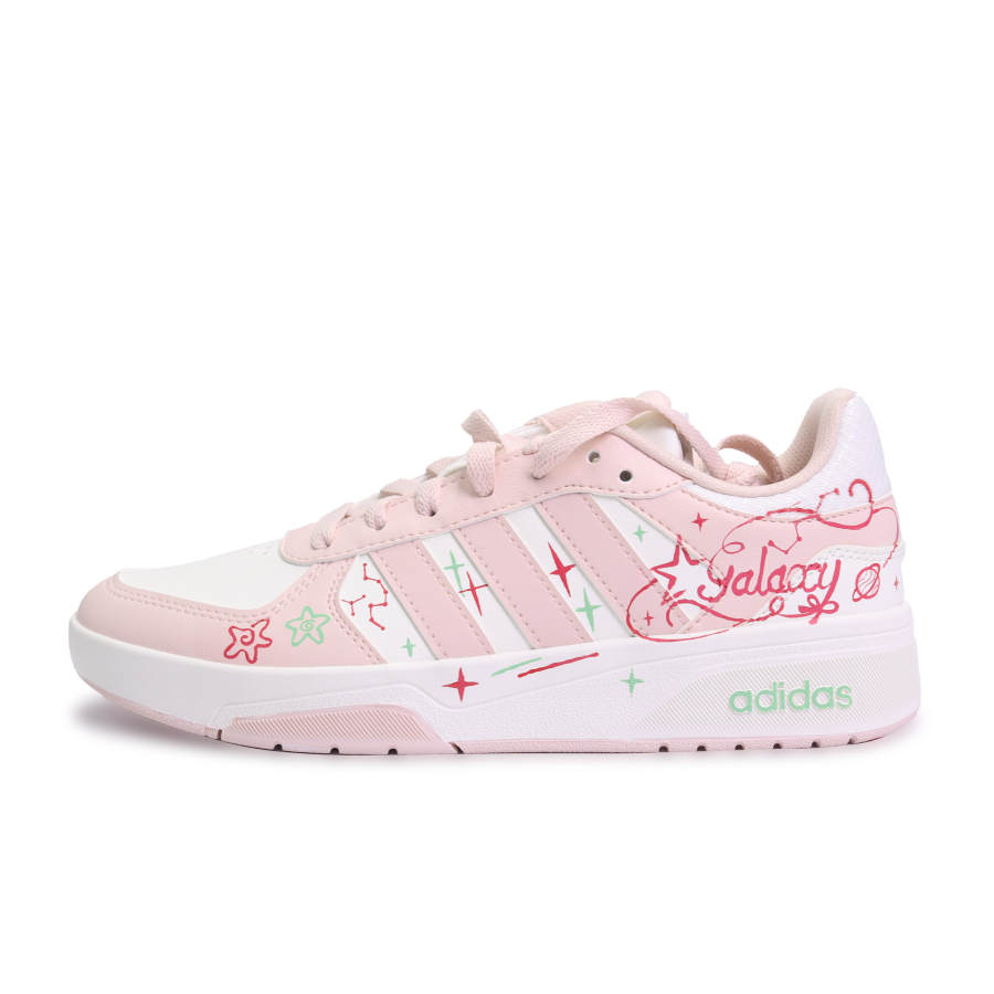 Adidas Adidas COURTBEAT Star Sweet, Graffiti, Niche Textile, Synthetic Leather Slip Resistant Abrasion Resistant Low top