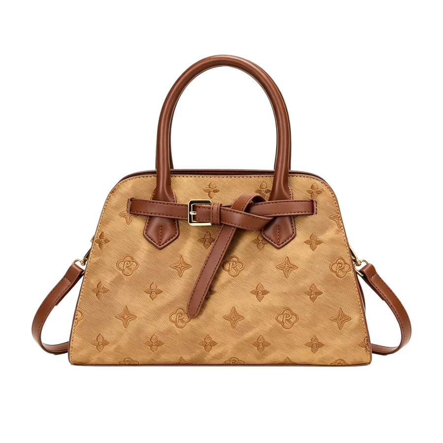 PAYOT Synthetic Leather Handbag Regular Women's Brown/Black