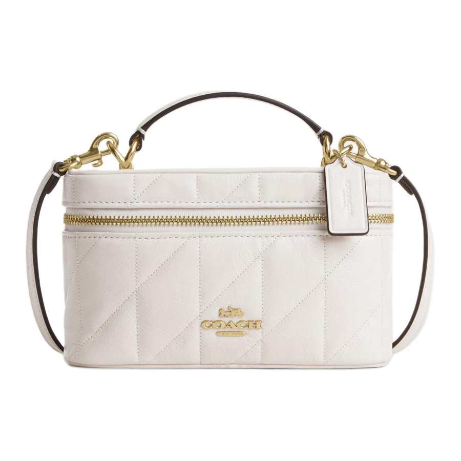COACH Cow Leather Shoulder Bag, Crossbody Bag, Handbag Small Women's Chalk White