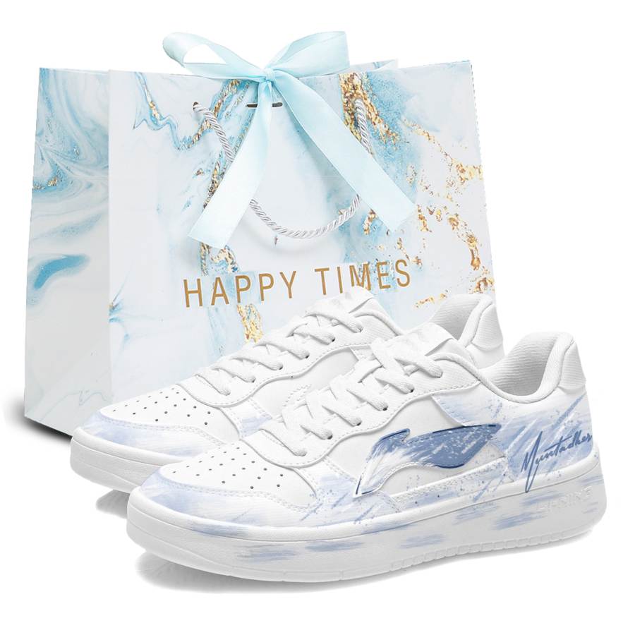 Li-Ning Li Ning Floating Boat Balanced Breathability And Support Low top Skateboard Shoes Men's Blue White