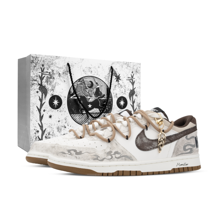 Nike Nike Big Monster Lab, Cloud Notebook Low top Skateboard Shoes Unisex White Gray Brown