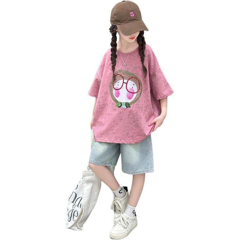 PLANDOO Kids T Shirts Crew Neck Moderate Non Stretch