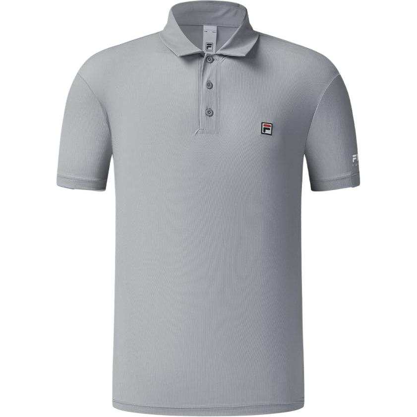 FILA Tennis Polo Shirts Men's Mountain Shadow Gray Polo Collar Moderate
