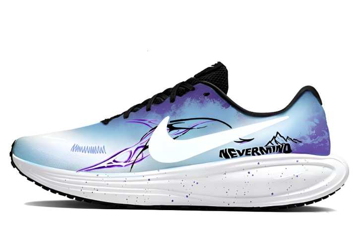 Nike Nike REVOLUTION 8 Mesh Cushioning Low top Casual City Commuting Running Shoes Men's Blue Purple