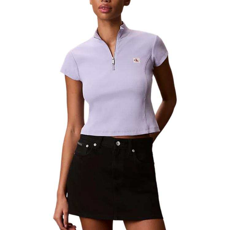 Calvin Klein T Shirts Women's Universe Sky Stand Collar