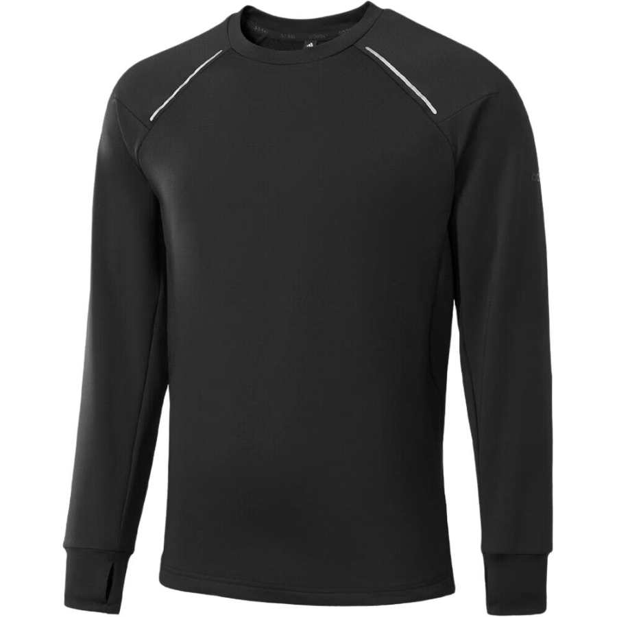 Adidas Adidas Sweatshirts Men's Black Crew Neck Moderate