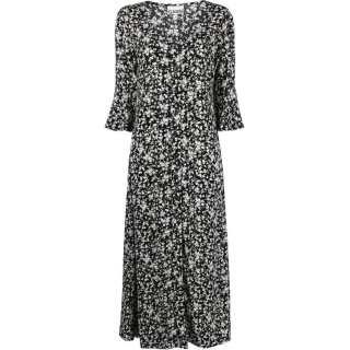 GANNI Floral Printed Button Dress