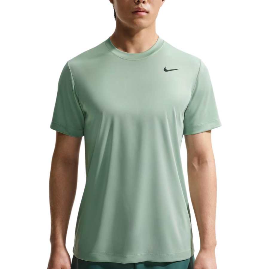 Nike Nike Dri Fit T Shirts Men's Steam Blue/Black Crew Neck Moderate