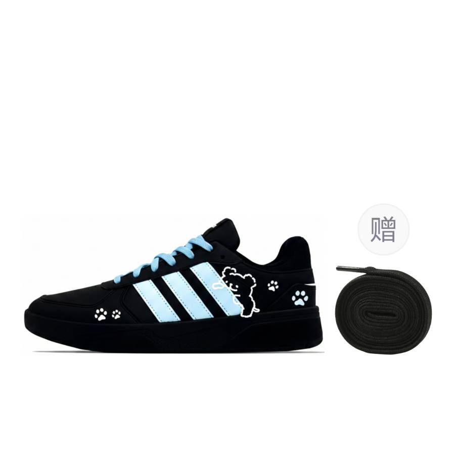 Adidas Adidas COURTBEAT Adidas, Maris Sal, And Bear Low top Skateboard Shoes Unisex Black Blue