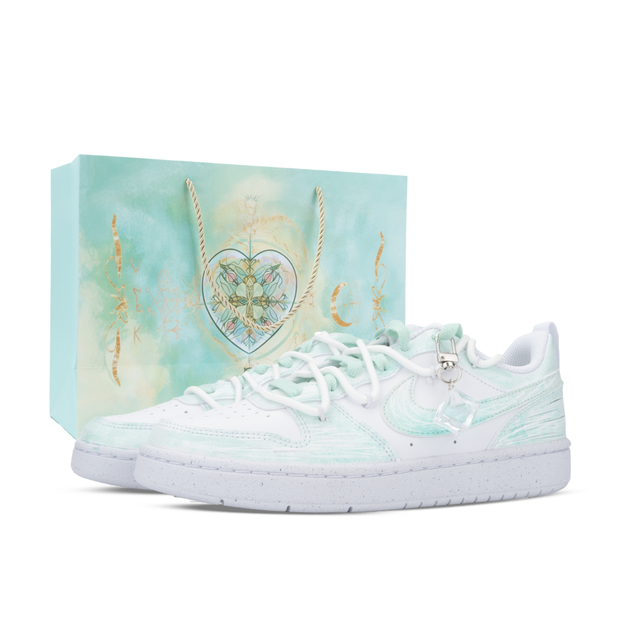 Nike Nike Court Borough Water Kids' Skateboarding Shoes White Green Unisex