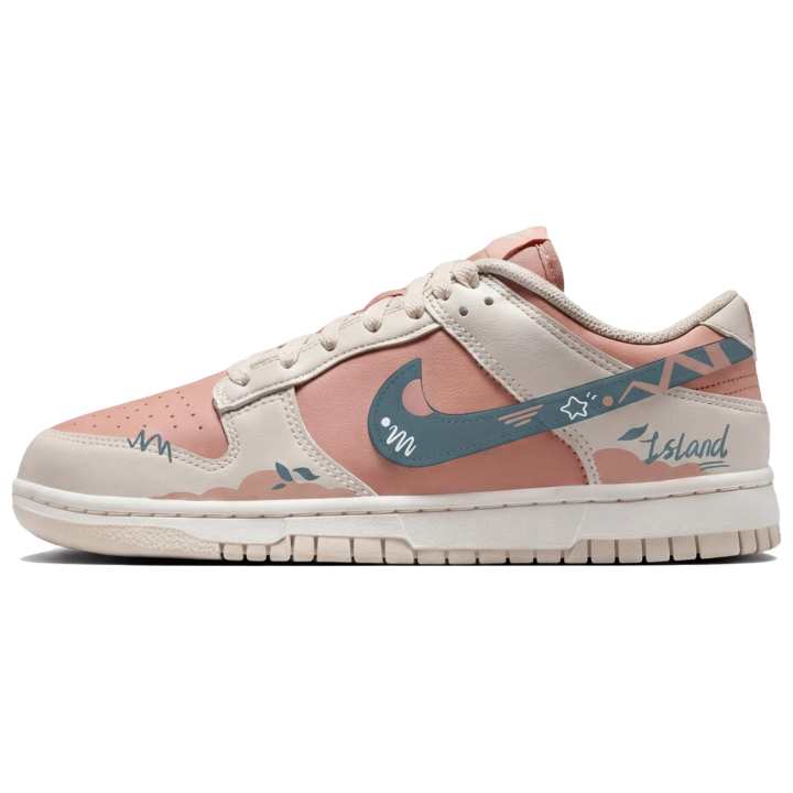 Nike Nike Dunk Slip Resistant Abrasion Resistant Low top Skateboard Shoes Women's Pink Brown