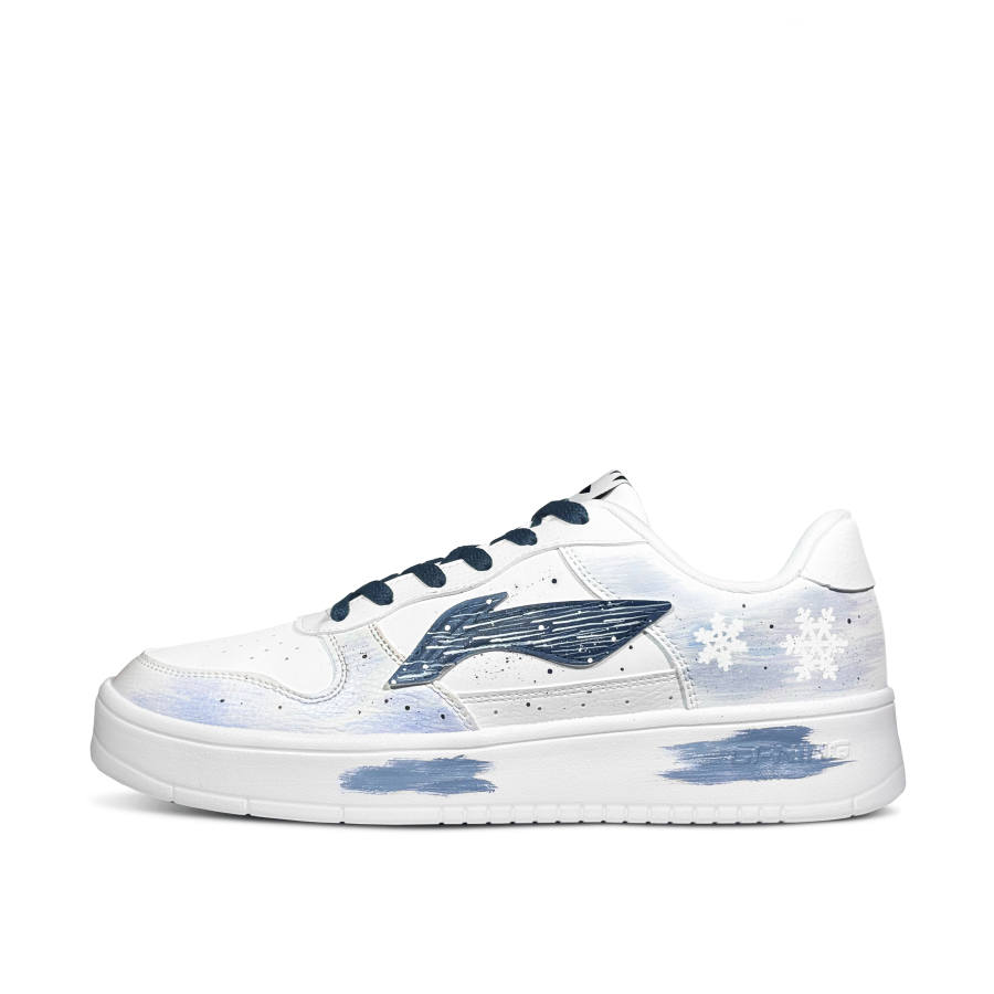Li-Ning Li Ning Floating Boat Cold Cloud Snow Trace Slip Resistant Height Increasing Low top Skateboard Shoes Men's