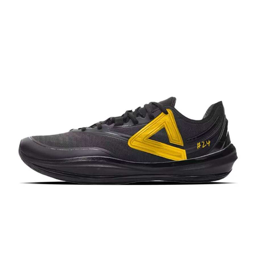 PEAK Abrasion Resistant Slip Resistant Low top Basketball Shoes Men's Black Gold