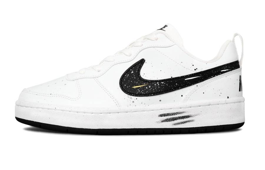 Nike Nike Court Borough Starlight Gap Synthetic Leather Kids' Skateboarding Shoes White Teenagers