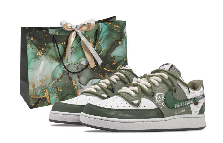 Nike Nike Court Vision Mori Traveler Breathable Low top Skateboard Shoes Men's Army Green