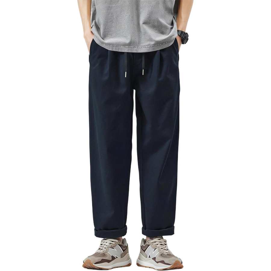 Tonlion Casual Pants Unisex Moderate Tapered Pants