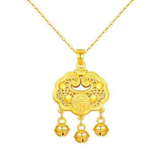 CHINA GOLD Longevity Locks Peaceful Lock, New Chinese Style Fortune Lock Cut Out All The Best Solid Gold Priced In Gram