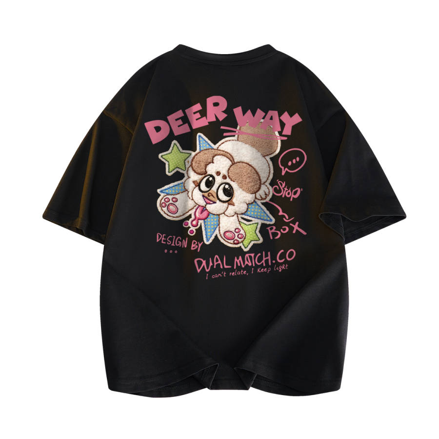 DEERWAY T Shirts Unisex Crew Neck Moderate Straight Fit