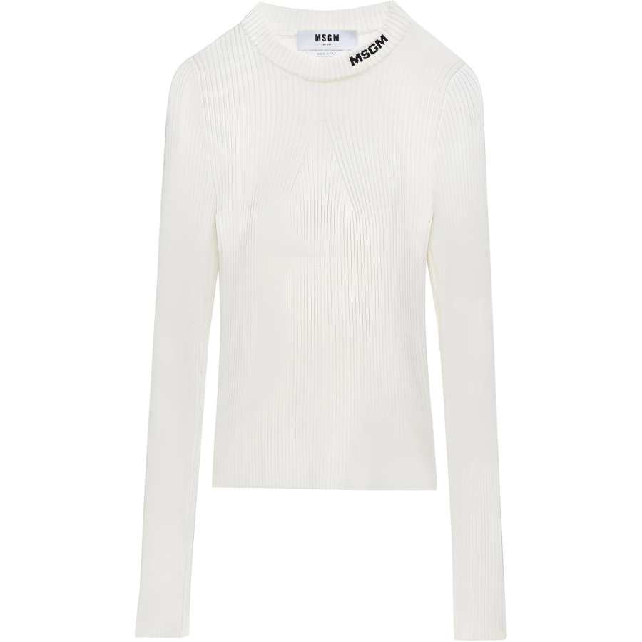 MSGM MSGM Intarsia logo Knitted Top