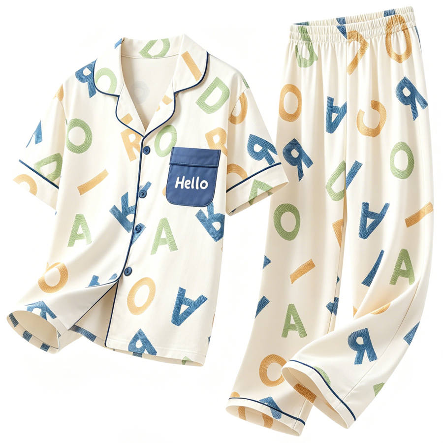 Hodo Kids Loungewear Sets Lapel Thin
