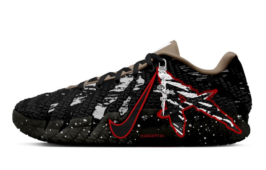 Nike Nike Ja Morant 3 Star Fragment Abrasion Resistant Low top Basketball Shoes Men's Black Red