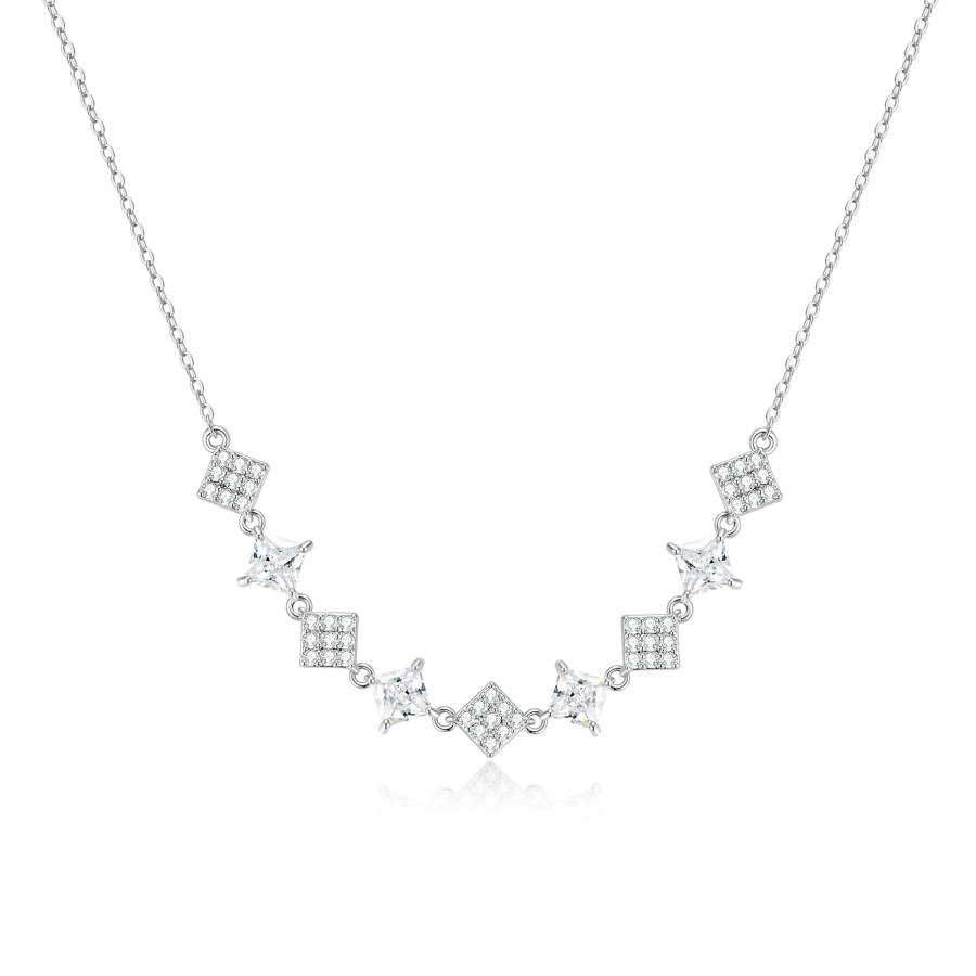 Disney Zircon Synthetic Cubic Zirconia Brass Smile Necklace For Women's Women's