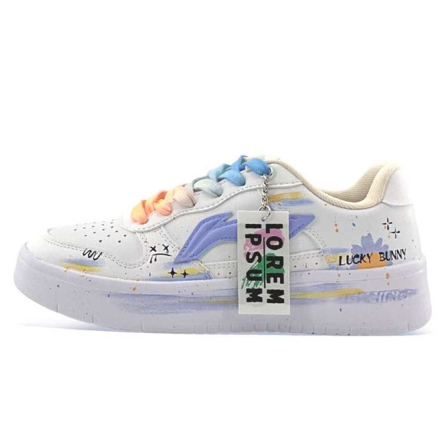 Li-Ning Li Ning Floating Boat Lightweight Breathable Low top Skateboard Shoes Women's White