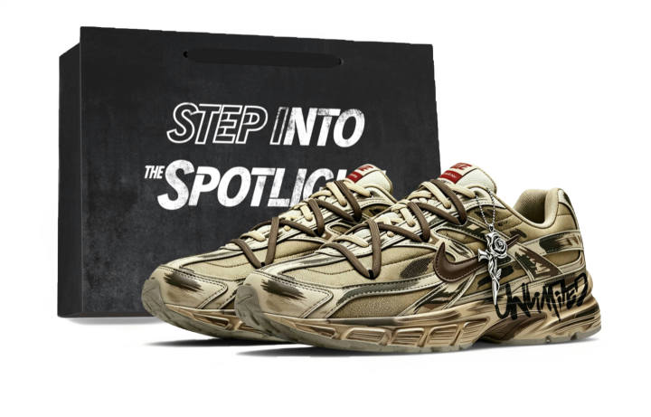 Nike Nike Initiator Abrasion Resistant Breathable Low top Running Shoes Unisex Beige Green