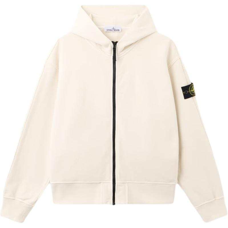 STONE ISLAND Sweatshirts Unisex Ivory Hooded Non Detachable Moderate