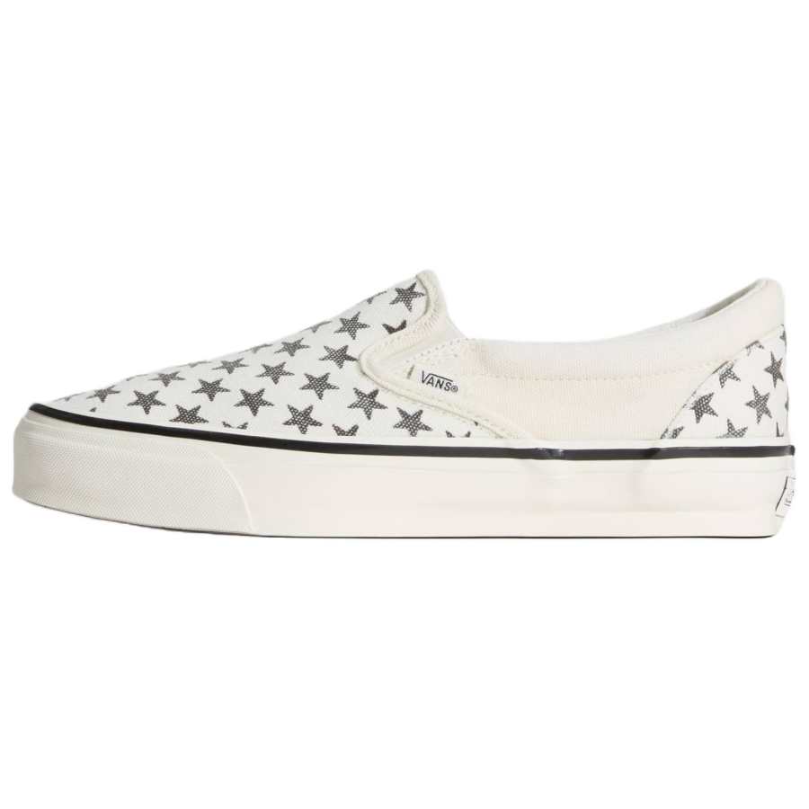 Vans Premium Classic Slip On Canvas Comfortable Support Skateboard Shoes Unisex White Black