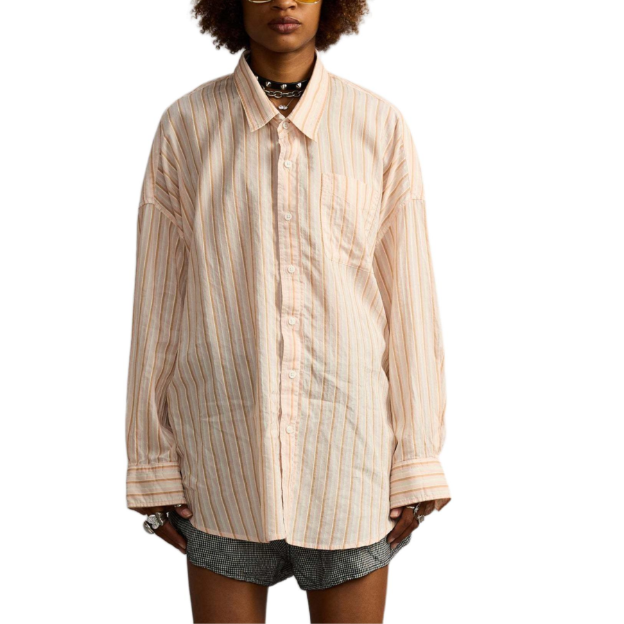 R13 Shirts Women's Pink Turndown Pointed Collar Moderate Other