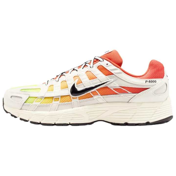 Nike Nike P 6000 Slip Resistant And Breathable Casual Running Shoes Unisex White Orange