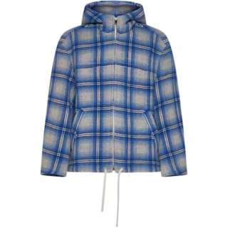 ISABEL MARANT Checked Hooded Drawstring-Trim Jacket