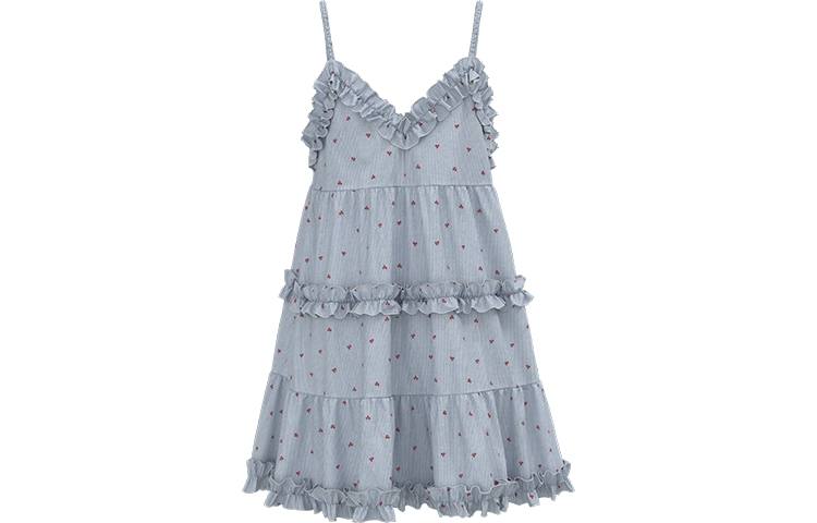 URBAN REVIVO Sleeveless Dress Women's Blue Stripes