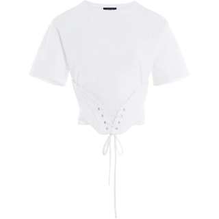 Mugler Corset Detail Cotton T shirt