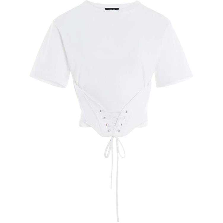 Mugler Corset Detail Cotton T shirt