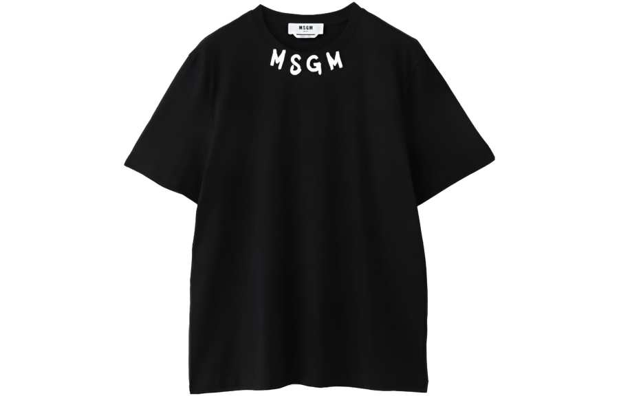MSGM MSGM Logo Printed Crewneck T Shirt