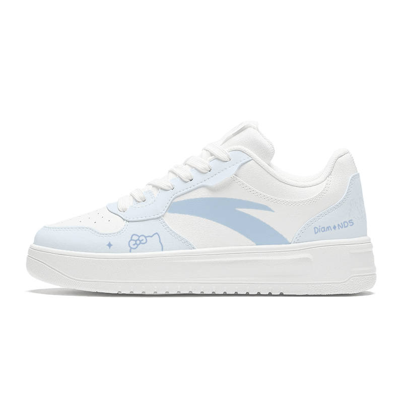 Anta Easy Abrasion Resistant Lightweight Low top Skateboard Shoes Women's Blue White