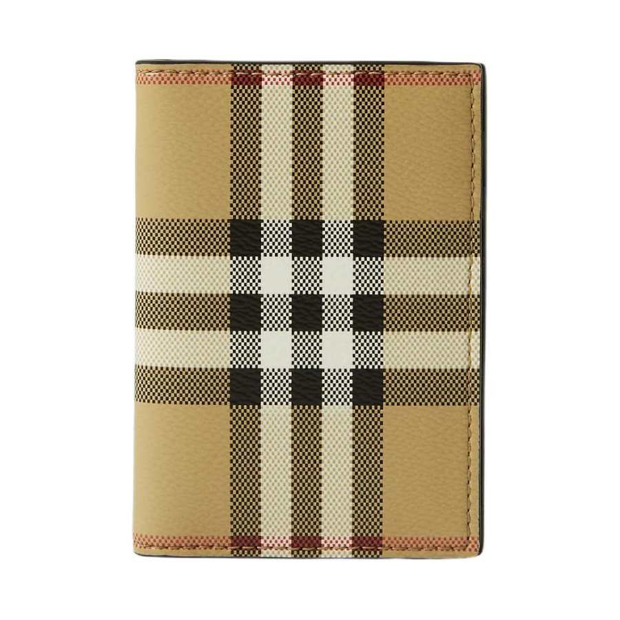 Burberry Polyurethane Card Holder Men's Beige