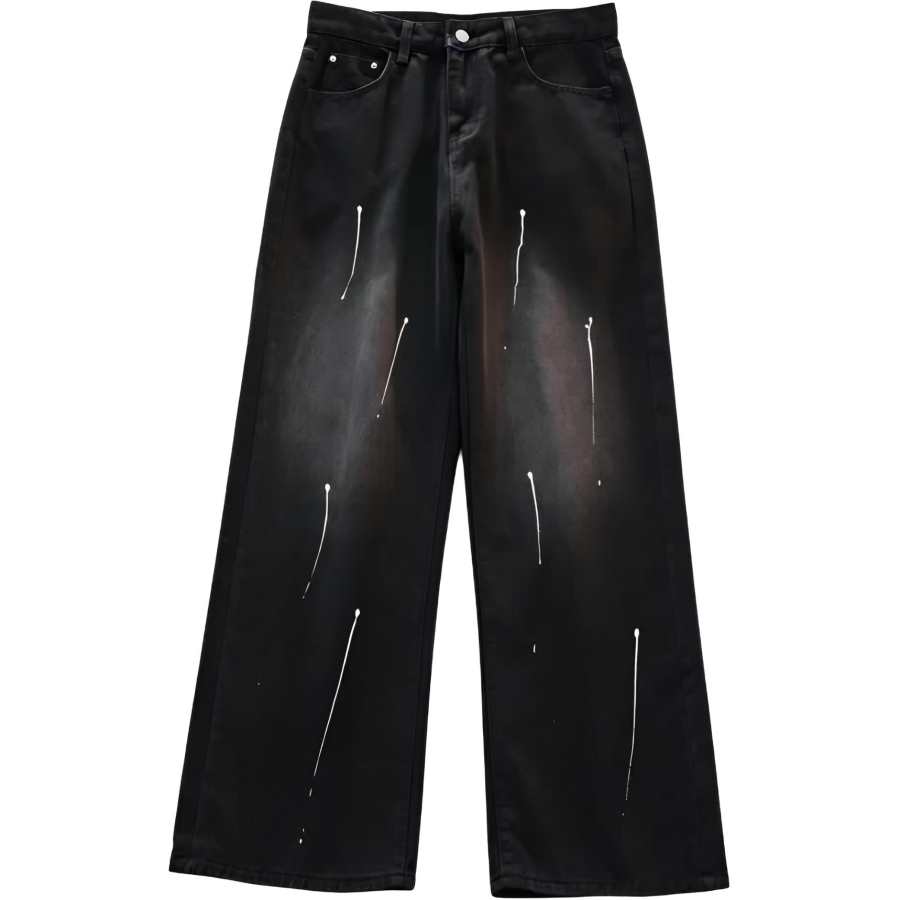 Lnga Landgre Jeans Men's Black Moderate Straight Fit Pants