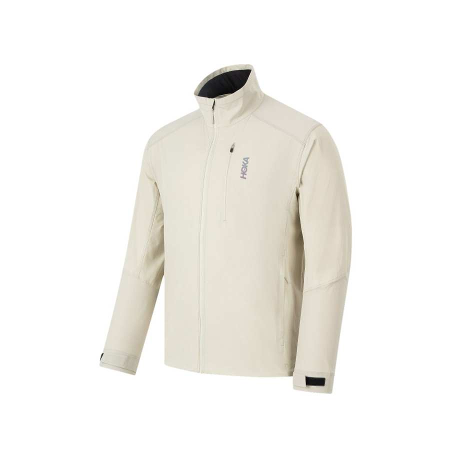 HOKA ONE ONE Jackets Men's Pearl Gray Stand Collar Moderate Other