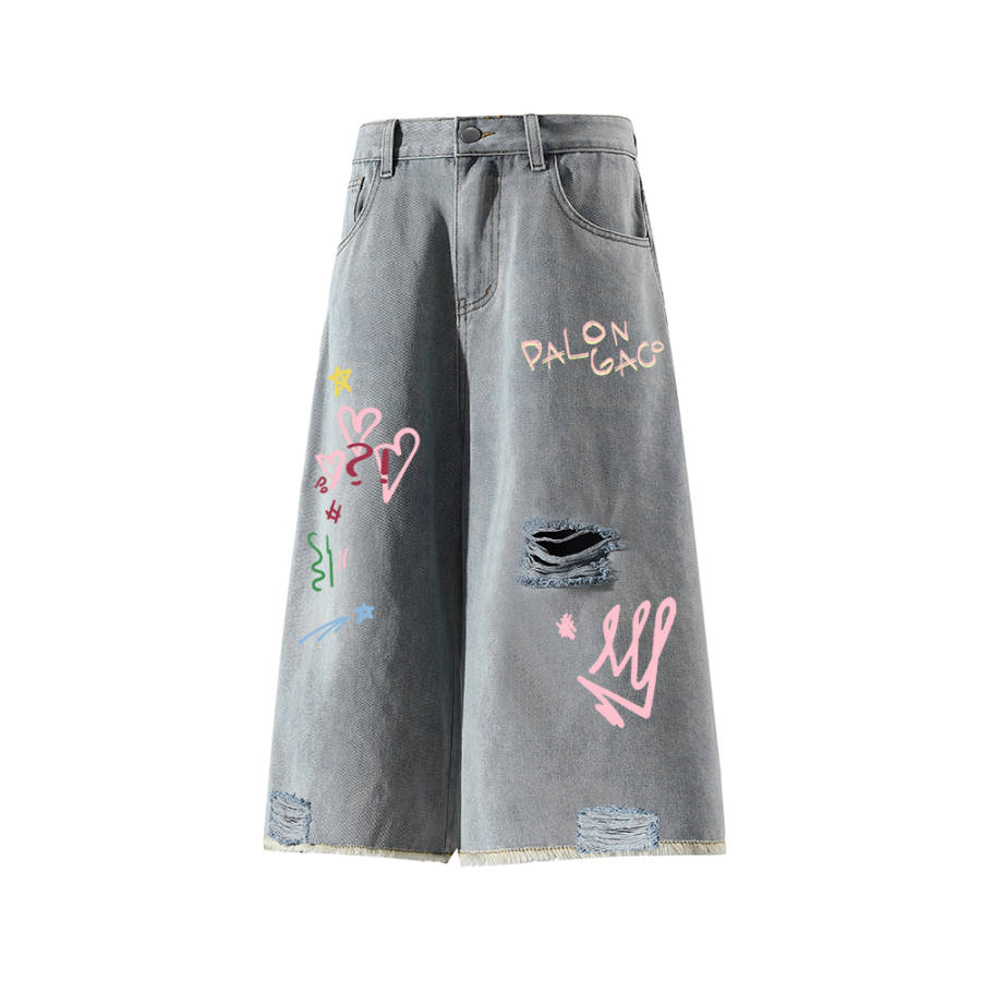 PAL ONGACO Denim Shorts Unisex Moderate