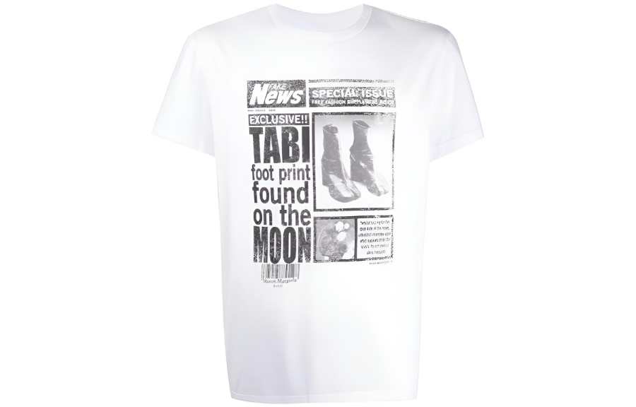 Maison Margiela T Shirts Men's White Crew Neck Moderate