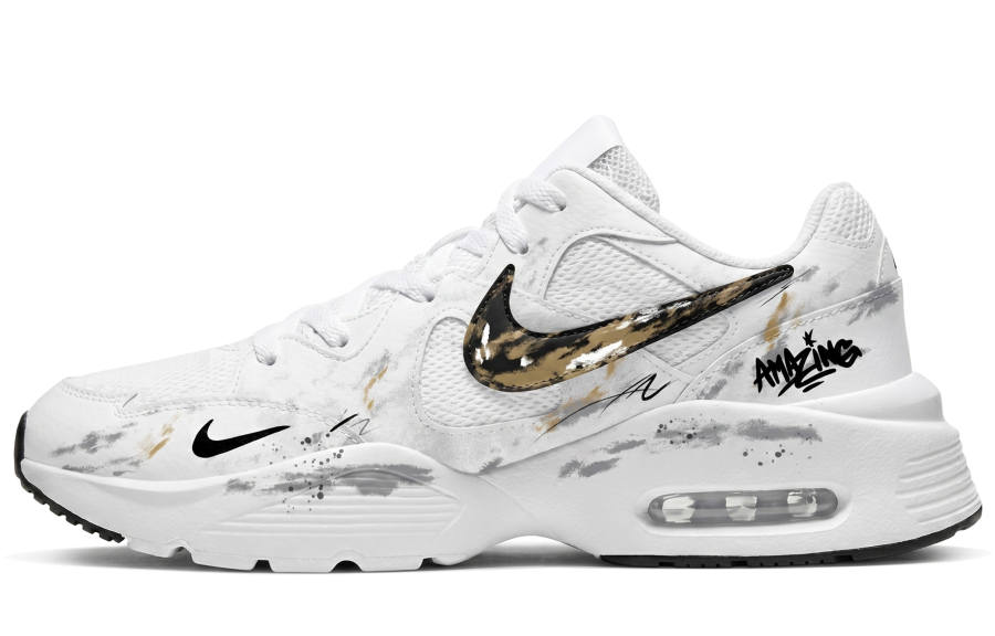 Nike Nike Air Max Fusion Abrasion Resistant Low top Casual City Commuting Running Shoes Unisex White Yellow