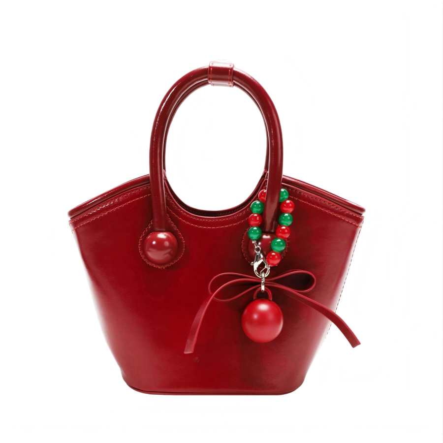 PAYOT Microfiber Synthetic Leather Cherry Deeply In Love Handbag Women's Burgundy