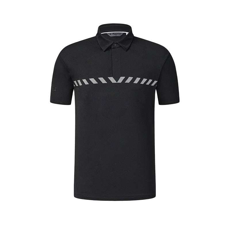 FILA Golf Clothing Men's Pitch Black Polo Collar Moderate